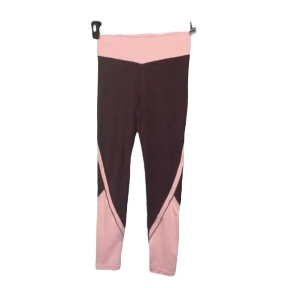 Athleta Girl Elevated High Rise Leggings Grey Pink Tight Workout Athletic 14 - Picture 1 of 8